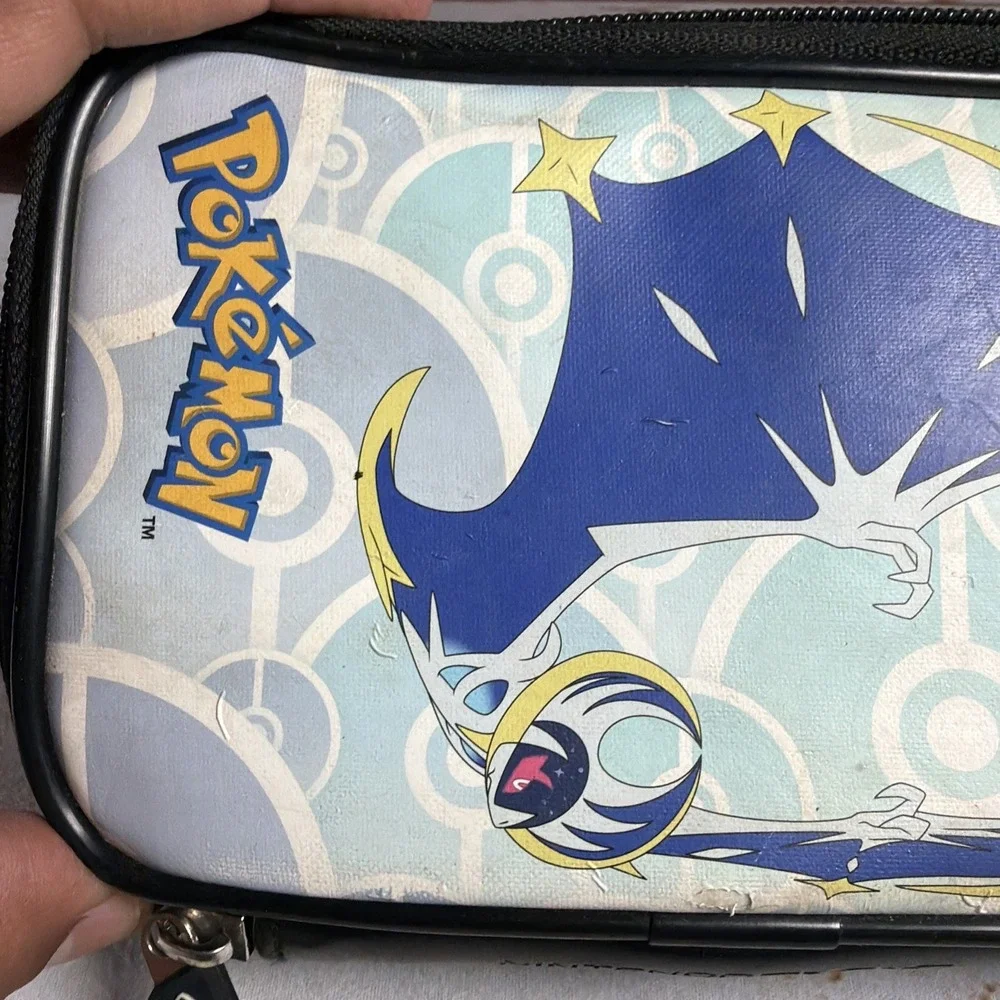 Nintendo DS Pokemon Travel Game Carrying Case Blue Cover Damage Used